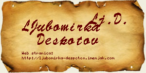 LJubomirka Despotov vizit kartica